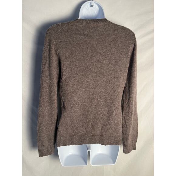 Alashan 100% Cashmere V-Neck Sweater Brown Taupe Size Small - Picture 2 of 6